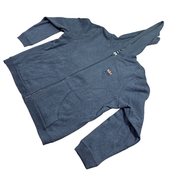 Express World Brand Full Zip Hoodie Men's XL Blue Long Sleeve Physical Fashion - Picture 3 of 10